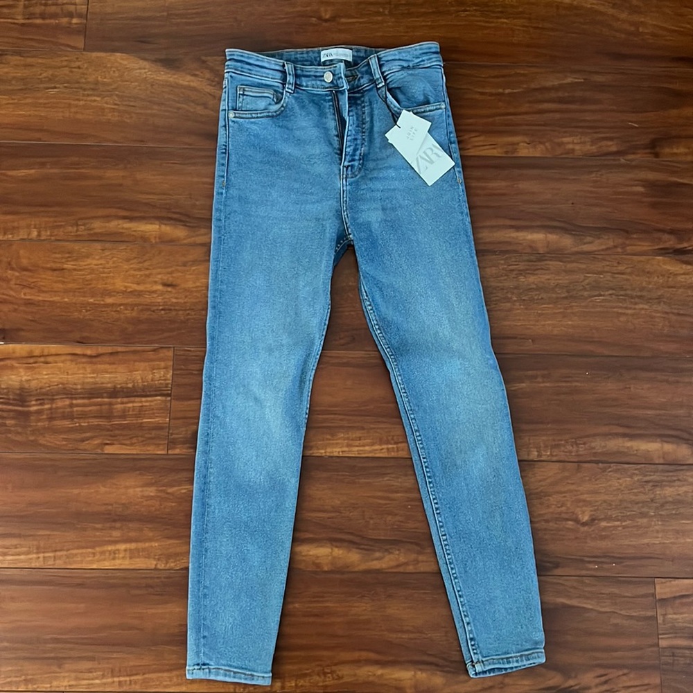 Zara Skinny Vintage Blue Jeans-Size US 10